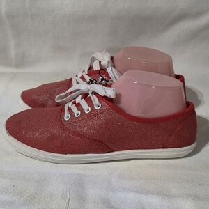 Take A Walk Red Shimmer Tennis Shes Size 7